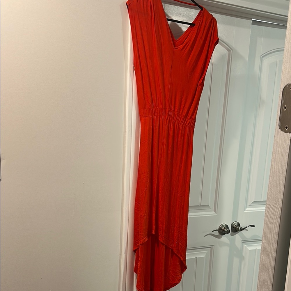 Mossimo Supply Co Red V-Neck High Low Sundress